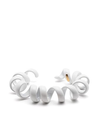 Shop white Bottega Veneta coiled bracelet with Express Delivery - Farfetch