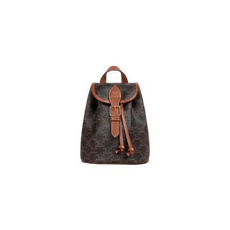 Celine - MINI BACKPACK FOLCO IN TRIOMPHE CANVAS AND CALFSKIN