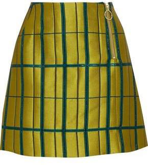 Metallic Satin-twill Mini Skirt