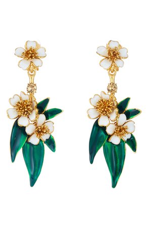 Oscar de la Renta Delicate Flower Drop Earrings | Nordstrom