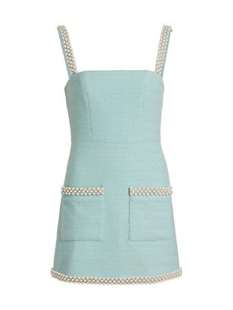 Shop Alexis Ever Pearl-Embellished Tweed Minidress | Saks Fifth Avenue