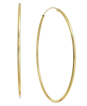 And Now This Large Endless Plated Hoop Earrings 2-7/8" & Reviews - Earrings - Jewelry & Watches - Macy's