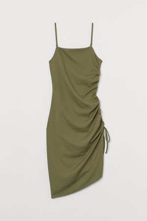 Drawstring Dress - Green