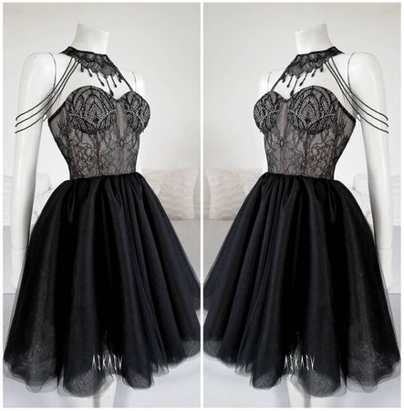 ASKASU on Instagram: “#askasu #dress #prom #blackdress #litlleblackdress #fashiondesign #lace #frenchlace #swarovski #tulle #goth #dark”