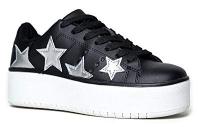 Amazon.com | J. Adams Platform Lace Up Sneaker - Casual Chunky Walking Shoe - Easy Everyday Fashion Slip On - Hero | Fashion Sneakers