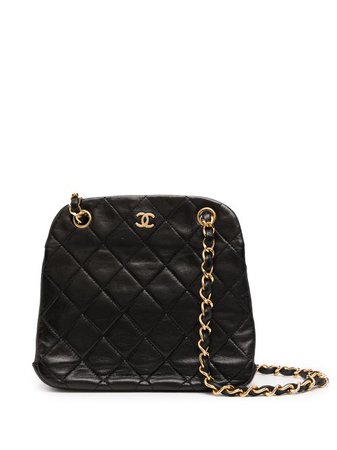 Chanel Pre-Owned 1990 CC diamond-quilted Shoulder Bag - Farfetch
