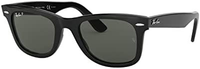 Amazon.com: Ray-Ban RB2140 Original Wayfarer Square Sunglasses, Black/Green Polarized, 54 mm : Clothing, Shoes & Jewelry