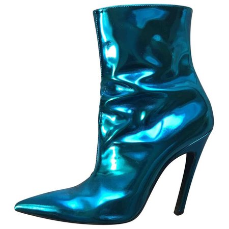 BALENCIAGA Patent leather ankle boots