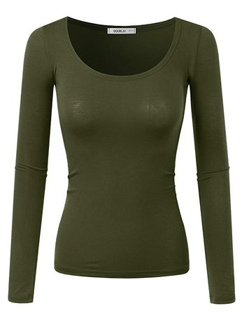 Olive-Green Long-Sleeve Shirt