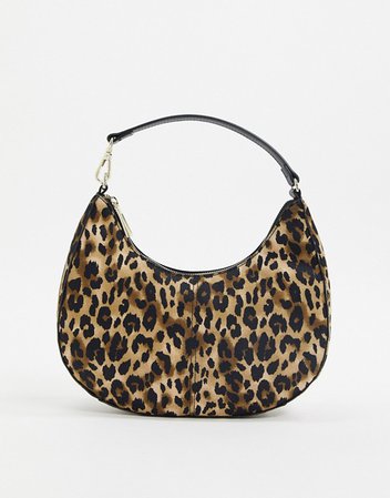 Who What Wear Seeley 90s shoulder bag in leopard | ASOS