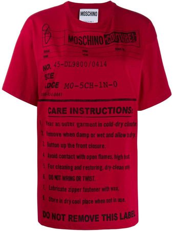 care label print T-shirt