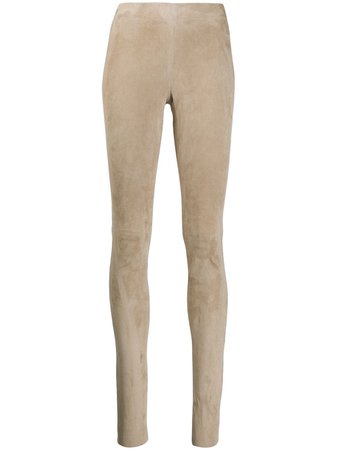 Joseph High-Rise Fitted Trousers JF004087 Neutral | Farfetch