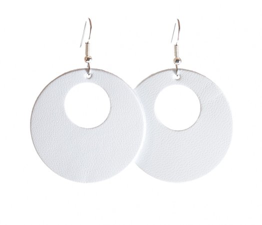 white circle earrings - Google Search