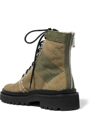 Balmain | Ranger canvas ankle boots | NET-A-PORTER.COM