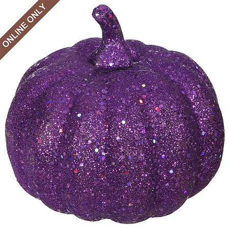 Purple Glitter Pumpkin, 5.5" | Kirklands