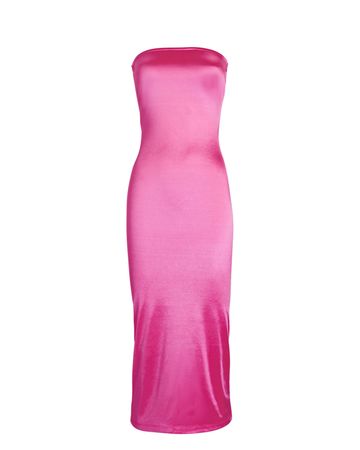 LoveShackFancy Lanal Satin Jersey Dress In Pink | INTERMIX®