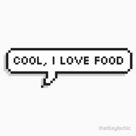 Cool, I Love Food | Sticker | Food lettering, My love, Aesthetic stickers