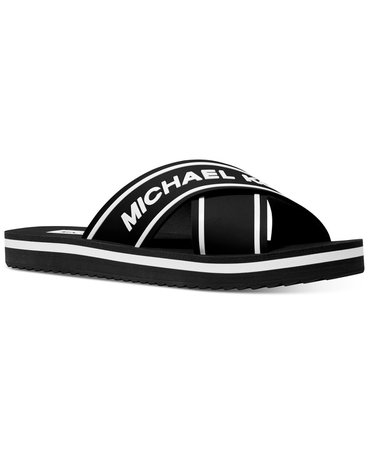 Michael Kors Sparrow Slide Sandals & Reviews - Slippers - Shoes - Macy's black