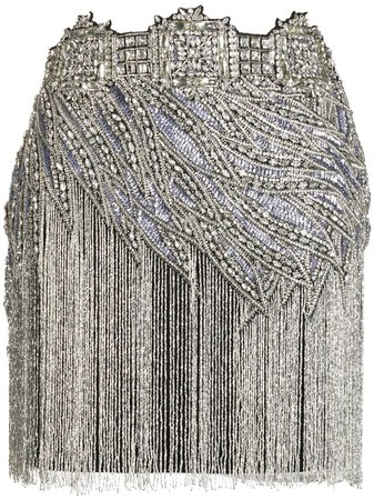 Shop Amen crystal-embellished mini skirt with Express Delivery - FARFETCH