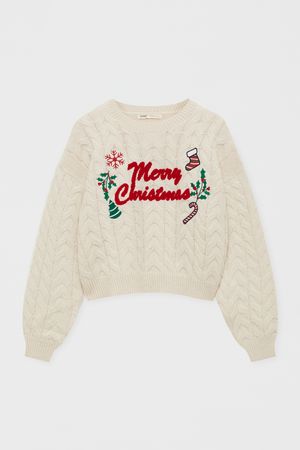 CABLEKNIT CHRISTMAS SWEATER | PULL&BEAR
