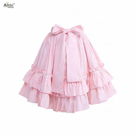 Online Shop Ainclu XS To XXL Free Shipping Cemavin Womens Girls Hot Selling Cotton Ruffles Bow Pink Sweet Casual Cake Lace Lolita Skirt