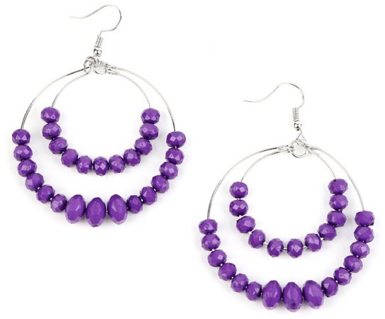 purple earrings