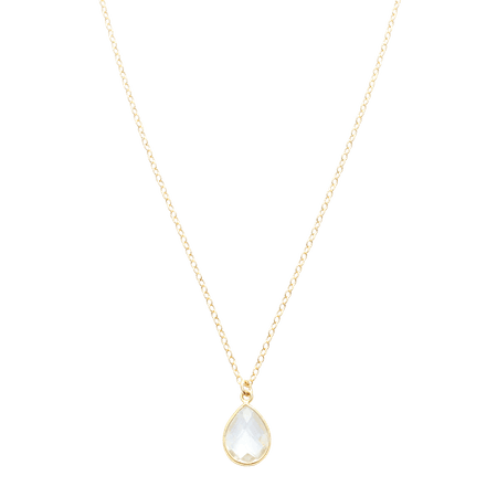 quartz necklace aesthetic