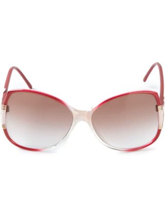 Balenciaga Pre-Owned oversized sunglasses red B180 - Farfetch