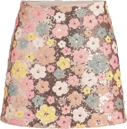 Cider Pink Metalic flower skirt Grisu’s Closet