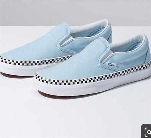 baby blue vans with checkerboard soles