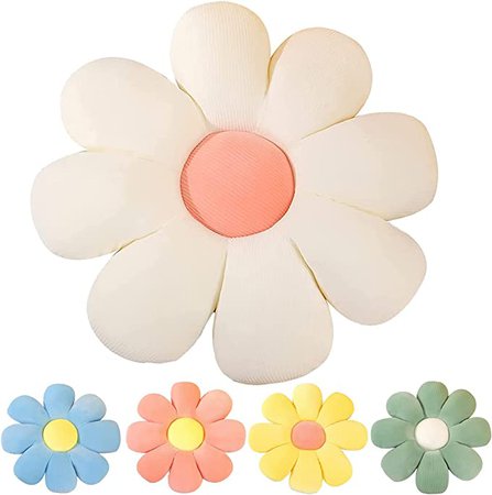 Amazon.com: Flower Floor Pillow Seating Cushion Daisy Flower Throw Pillow Cute Room Decor for Girls Flower Plush for Reading and Lounging Comfy Pillow (80cm/31.49inch, Yellow) : Home & Kitchen