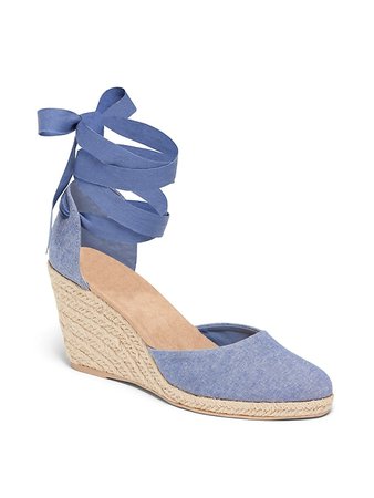 Chambray Espadrille Wedges for Women | Old Navy