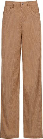 Amazon.com: ZAKIO Women's Y2K Baggy Jeans High Waist Corduroy Wide Leg Pants Straight Denim Jeans Loose Fit Casual Streetwear Jeans Khaki, X-Large : Clothing, Shoes & Jewelry