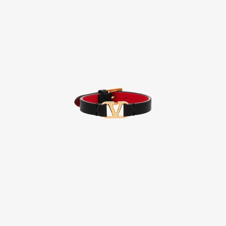 VLogo leather bracelet