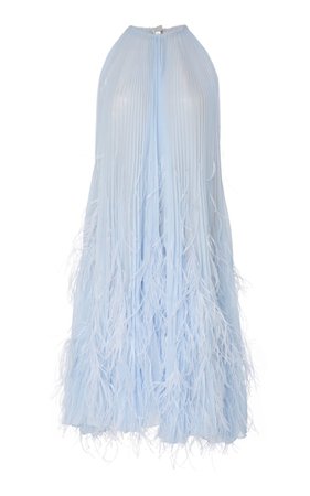 Click Product to Zoom Oscar de la Renta Feather Cocktail Dress