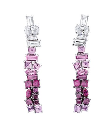 pink purple earrings