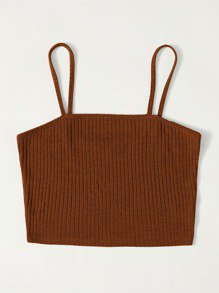 Rib-knit Cami Top | SHEIN USA