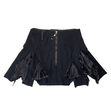 Marithé et François Girbaud black skirt with flounce... - Depop