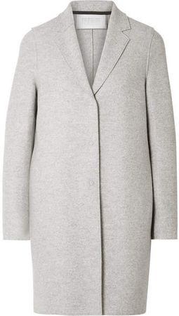 Oversized Wool-felt Coat - Light gray