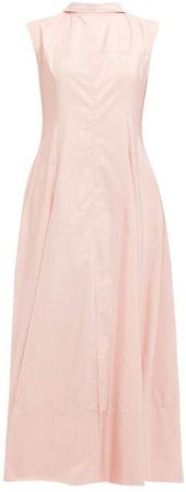 Gatsby Striped V Back Dress - Womens - Pink Stripe