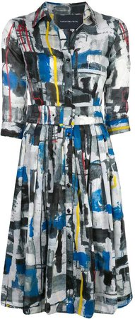 Audrey abstract print dress