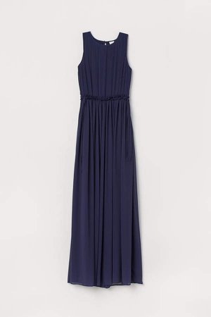 Long Chiffon Dress - Blue
