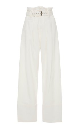 Irolo High-Waisted Cotton-Blend Pants by Rachel Comey | Moda Operandi