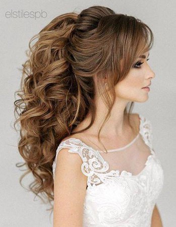 curly ponytail wedding hairstyle - Fashion