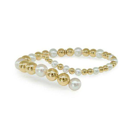 Bracelets | Shop Women's Golden Pearls Wrist Bracelet at Fashiontage | 326154G
