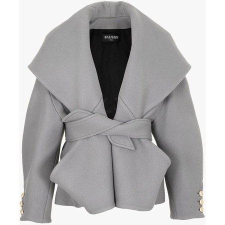grey balmain jacket