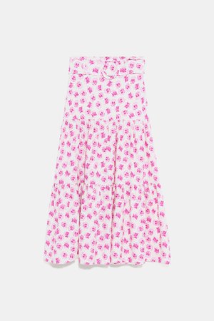 BELTED PRINT SKIRT - View All-SKIRTS-WOMAN | ZARA United States
