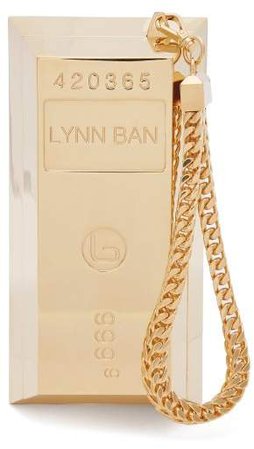 Lynn Ban - Bullion Bar Gold Plated Wristlet Bag - Womens - Gold