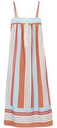 Striped Canvas Midi Dress