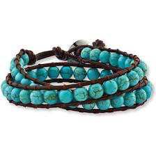 turquoise leather bracelet